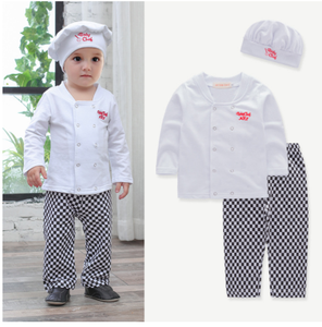 Tenue de Cosplay de carnaval pour bébé garçon et fille, ensemble chapeau et T-shirt à enfiler, Costume de Chef pour garderie <span class=keywords><strong>cuisinier</strong></span>, uniforme de cuisine - Product Image 2