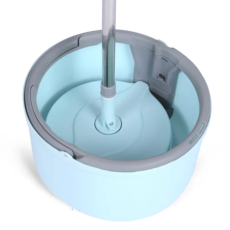 Round Handfree 360 Rotate Spin Flat Mop Bucket With Dirty Water Separated In Magic Wet And Dry Floor Cleaning