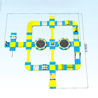 TUV passé gonflable pour le jeu de sports nautiques de parc aquatique taille personnalisée jouets d'eau flottants caractéristique Durable