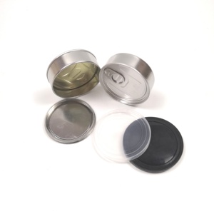 100ml Presse Dans Des Boîtes de conserve de Joint D'individu Boîtes Avec Couvercles En Plastique Noir En Vrac Petite Boîte De Traction D'anneau Peut - Product Image 1
