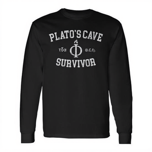 T-shirt à manches longues Plato's Cave Survivor, design parabole de philosophie - Product Image 2