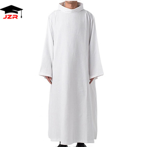 100% Polyester kumaş Robe suudi arap kostümleri beyaz arap uzun elbise müslüman kumaş erkekler için giyim - Product Image 2