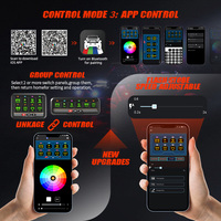 Panel de Interruptores LED Universal para Automóviles de 6 y 8 Canales, RGB Multicolor con Control Remoto para SUV, UTV, ATV, Controlador de Luces Todoterreno