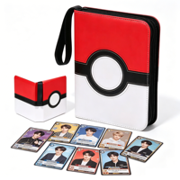 Classeur de cartes à collectionner à 9 pochettes, en cuir PU, rechargeable, avec 50 pages et fermeture éclair, pour collection de cartes
