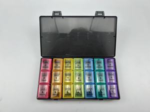 Pilulier hebdomadaire à 21 compartiments de haute qualité Nouvelle langue personnalisée Logo Couleur PP Étui à pilules en plastique Coupe-pilules de haute qualité - Product Image 6