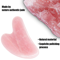 Outils de massage Gua Sha en quartz rose naturel pour le soin de la peau du visage et du corps