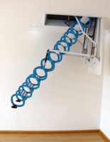 Escalier télescopique électrique pour grenier avec télécommande, en alliage de titane, escalier pliable en aluminium pour sous-sol