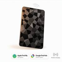 Traceur intelligent de cartes avec alerte de séparation, double système de localisation, compatible Find My, avec fonction de charge sans fil, pour portefeuille, clés et sac de voyage