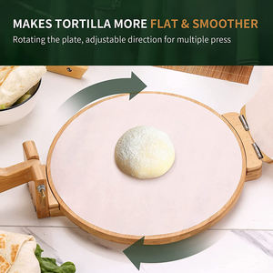 Prensa Giratoria de Bambú para Tortillera Mexicana Casera, Roti, Chapati, <span class=keywords><strong>Taco</strong></span>, Pataconera, Burritos y Masa - Product Image 2