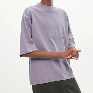 เสื้อยืดคอกลมโอเวอร์ไซส์ สกรีนโลโก้ได้ สไตล์สตรีทแวร์ ทรงหลวม ไหล่ตก ผ้าคอตตอนหนา ทรงบ็อกซี่ เสื้อยืดเปล่าสำหรับผู้ชาย - Product Image 4