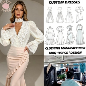Chemisier Élégant Femme à Manches Longues Évasées avec Dentelle, Doux et Féminin, Idéal pour le Bureau, les Rendez-vous, les Fêtes, Toutes Saisons, Tenue Décontractée - Product Image 1