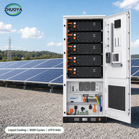 Système de stockage d'énergie (BESS) 261 kWh refroidi par liquide, armoire LiFePO4 832 V 130,5 kW, IP54 extérieur, 8000 cycles, DOD90%