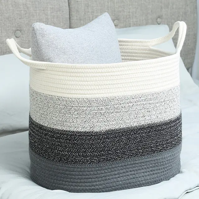 Cotton Rope Seagrass Hanging Shopping Vegetable Bamboo Rattan Fruit Wicker Picnic Gift Woven Laundry Other Storage Baskets