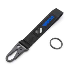 Llavero al por mayor con logo de coche negro bordado, correa de muñeca con bordado computarizado de pico de águila que evita la pérdida de llaves para coches - Product Image 4