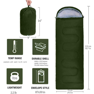 170T 950g <strong>Sleeping</strong> <strong>Bag</strong> 3 Season Adult Outdoor Thickened Warm Portable Camping <strong>Sleeping</strong> <strong>Bag</strong> Waterproof - Product Image 2