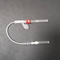 Aiguilles papillon stériles jetables à deux ailettes en PVC pour prélèvement sanguin intraveineux, usage médical hospitalier