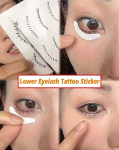 Tự nhiên mô phỏng thấp hơn lông mi dán hình xăm không thấm nước web đỏ cùng - Product Image 3