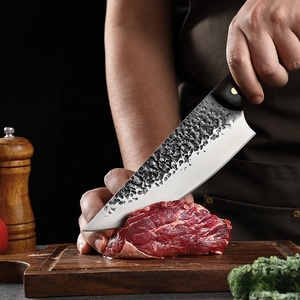 Couteau de <span class=keywords><strong>boucher</strong></span> de chef forgé en acier inoxydable haute dureté avec manche en bois pour hacher les os - Product Image 5