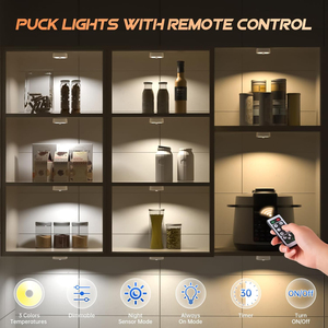 Luces LED Inalámbricas Recargables con Sensor de Movimiento, Luces Nocturnas Magnéticas para Interiores con 3 Modos de Color, Luz Adhesiva para Debajo del Gabinete - Product Image 2