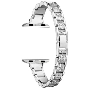 <span class=keywords><strong>Bracelet</strong></span> pour femmes pour <span class=keywords><strong>Apple</strong></span> <span class=keywords><strong>Watch</strong></span> 40mm <span class=keywords><strong>44mm</strong></span> 41mm 45mm 46mm 49mm <span class=keywords><strong>Bracelet</strong></span> en <span class=keywords><strong>acier</strong></span> inoxydable avec diamants pour IWatch Series 10 9 8 7 6 5 4 - Product Image 1