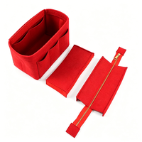 Sac organisateur en feutre, trousse de toilette multi-compartiments avec fermeture éclair pour les voyages et la maison