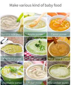 เครื่องบดอเนกประสงค์แบบใหม่ พร้อมฟังก์ชั่นกวนในตัว ขนาดเล็ก อัตโนมัติ สีเขียว/ชมพู 300W/120W 220-240V สำหรับทำอาหารเด็ก - Product Image 6