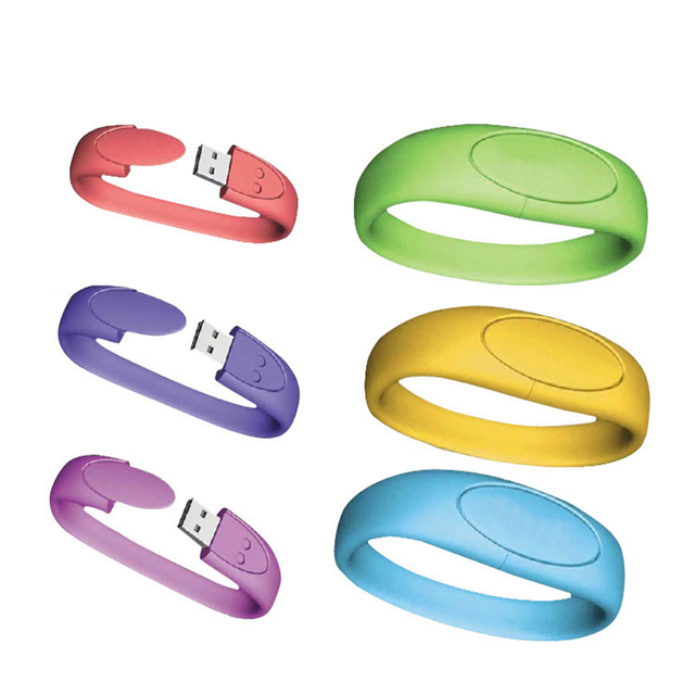 New Wholesale Silicone Wristband USB Flashdrive 8GB-64GB Wholesale Bracelet USB Flash Drive Flashdisk 128GB 4GB 2GB 128MB 256MB