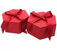 Boîte cadeau hexagonale exquise, boîte d'emballage cosmétique pour la Journée de la femme et les anniversaires, boîte cadeau de mariage populaire