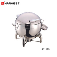 Chauffe-plat de buffet professionnel en acier inoxydable 304 de 11 L à alimentation au gaz avec station à soupe, marque HV, pour usage hôtelier