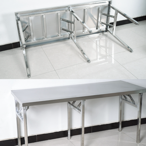 Tavolo Pieghevole in Acciaio Inossidabile Extra Spesso, Adatto per Pranzare, Portatile, per Uso in <span class=keywords><strong>Ristoranti</strong></span> e Cucine - Product Image 2