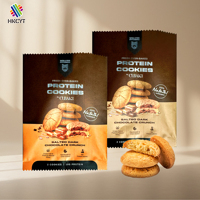 Sac à fermeture arrière avec impression personnalisée sachet de qualité alimentaire sachet en plastique mylar sac d'emballage en feuille d'aluminium anti-odeur snack cookies