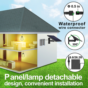 Lampes solaires suspendues intérieures et extérieures, super lumineuses, étanches IP65, lampes solaires pour abri de jardin, chambre à coucher, salon, jardin, garage - Product Image 4