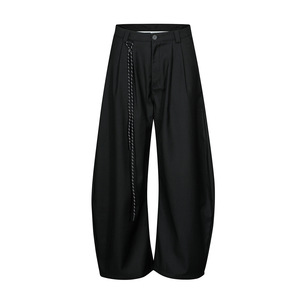 2025 Unisex CleanFit, pantalones <span class=keywords><strong>de</strong></span> <span class=keywords><strong>vestir</strong></span> Retro americanos para <span class=keywords><strong>hombre</strong></span>, pantalones informales holgados, <span class=keywords><strong>dobladillo</strong></span> caído, <span class=keywords><strong>dobladillo</strong></span> curvo, tallas, Oficina Vintage - Product Image 3