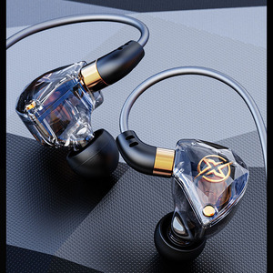 KT-02专业入耳式监视器3.5毫米低音有线耳机麦克风开关，适用于苹果用户直播HIFI 1DD，适用于体育游戏 - Product Image 3