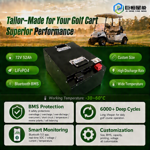 3,74 kWh Smart BMS 72V LiFePO4 Lithium IJzer Fosfaat Prismatische Deep Cycle Golfkar Graad A Oplaadbare Lithium Batterijpakket - Product Image 3