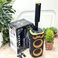 Altavoz Profesional Bluetooth D26(2.1) para Fiestas con Micrófono Inalámbrico, Altavoz de Karaoke Portátil con Luz LED, Sistema de Audio para Exteriores y Hogar