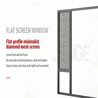 Fenêtre à ouverture et inclinaison vers l'intérieur en aluminium avec moustiquaire intégrée haute transparence anti-insectes