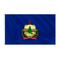 Drapeau de l'État du Vermont de haute qualité, 3x5 pieds, drapeau national américain, en polyester, avec œillets en laiton, double couture, pour publicité extérieure