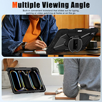 Étui de protection robuste antichoc pour tablette B2B avec support intégré et protection renforcée des coins pour iPad Air 13 pouces M2/M3/M4