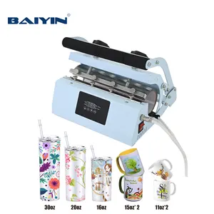 Baiyin sublimación taza prensa de calor taza vaso Transferencia de Calor máquina de impresión 11oz 30oz vaso taza máquina de prensa de calor