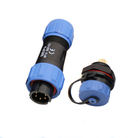 Connecteur Circulaire IP68 SP21, Prise Étanche en Plastique, Adaptateur à Contact Cuivre Mâle et Femelle à 3, 4, 5, 7, 9 Broches Filetées