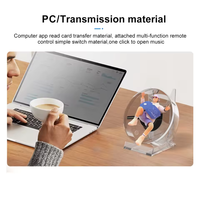 Ventilador Proyector Holográfico de Escritorio de 5.12 Pulgadas (13 cm), a Todo Color, 3D, Portátil, Pequeño, para Interiores, con Control Inalámbrico/Aplicación