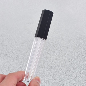 Wholesale 4ml Lip Gloss Tube Black Lip Gloss Tube Unique Empty Lip Gloss Tubes Square Glossy Empty <b>Thin</b> Cosmetic Package - Product Image 5