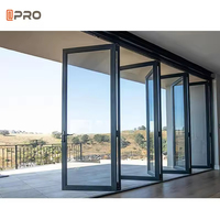 Porte pliante extérieure sur mesure de 6 pieds, style Lowe's, coulissante, française, transparente, en aluminium, pour extérieur