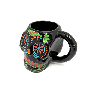 Tazza in Ceramica 3D Personalizzata a Forma di Scheletro Bianca e Nera per Feste, Sicura per Alimenti e Adatta al Microonde - Product Image 2