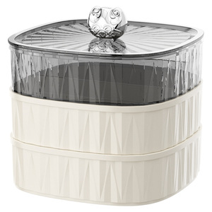 Rectangular Food Container With Buckle Lid For Party Snacks And Dried Fruit Storage Transparent Design Solid Color - Product Image 5