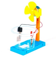 Kit de Materiales para Experimentos Científicos DIY: Tecnología de Ventilador de Generación de Energía con Salmuera, Pequeño Ventilador de Plástico para Niños y Estudiantes