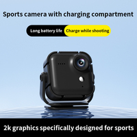 Caméra d'action HD 2K au design léger, longue autonomie de batterie, caméra miniature de poche à fixation magnétique pour l'extérieur
