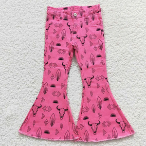 Vente en gros Nouveau Jean large à pattes d'éléphant pour bébés et jeunes enfants Longlv, motif western mignon, respirant - Product Image 4