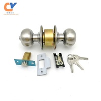 587 bouton de verrouillage facile à installer en acier inoxydable poignée boule bouton serrure cylindrique ronde porte bouton serrure